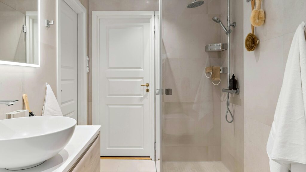 best bathroom door materials